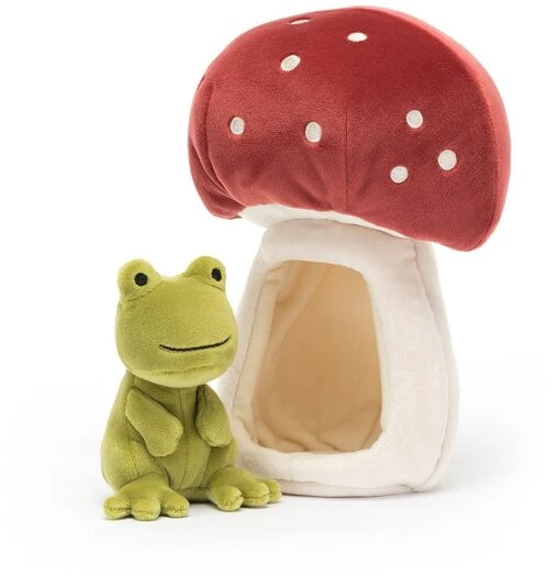 Jellycat Knuffel Forest Fauna Kikker - 9x11x21cm -Jellycat Verkoop jellycat knuffel forest fauna kikker