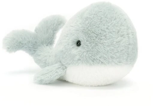 Jellycat Knuffel Wavelly Whale Grijs - 6x13x8cm -Jellycat Verkoop jellycat knuffel wavelly whale grijs 6x13x8cm